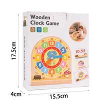 一套时钟识别专用教具，包括时钟模型、闹钟表盘、儿童时间学习玩具、时钟模型、教具、学习辅助工具、蒙特梭利早期教育益智启蒙玩具、幼儿园时间学习、认知智能发展、脑力刺激、桌面拼图学习辅助工具、培养儿童时间认知、闹钟识别、学习工具 - 彩色 - 查看 6