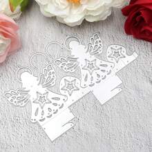 1pc Cute 3D Angel Die Cutting Mold, Angel Light Box Embossing Mold, Suitable For Holiday Decoration Scrapbooking, Paper Crafting Cutting, DIY Greeting Cards, Elegant Scrapbooking, Wedding, Birthday, Valentine's Day Cards - Christmas Cards - Halloween Cards, Applicable For DIY Scrapbooking, Invitations, Gifts - Silver - View 3