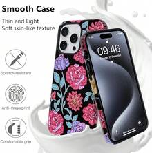 Case Designed For IPhone 17 16 15 14 13 12 11, Abstract Color Splash Pattern[Compatible With MagSafe] Hard PC+ Soft TPU Heavy Duty Shockproof Drop Protective Women Girls Phone Case - White - View 3