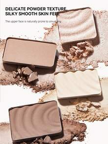 FEOTZNW 4-Color Contour & Highlight Palette - All-In-One Set Includes Matte Contour Powder & Luminous Highlighter Powder, Natural Sculpted Flawless Look, Valentine's Day Makeup Gift - Four-color Contour Palette - View 2