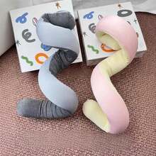 1pc Spiral 360° Support S-Shaped Memory Foam Travel Neck Pillow For Airplane, Office, Home Travel Sleep