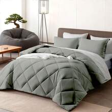 7Pcs Or 5Pcs Luxurious Comforter Set-Breathable Comforter-Ultra-Soft Fluffy Fiber Filling, Warmth For All Seasons-Quilted Comforter, Flat Sheet, Fitted Sheet, Pillowcases, Pillow Shams, Bed In A Bag, Pumpkin Color Halloween Comforter Queen Size - Random color for shipment - 查看 4