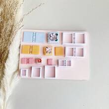 2件套 魔法书教科书造型聚合物粘土模具粘土切割器，适用于DIY手工耳环首饰装饰 - 白色 - 查看 6