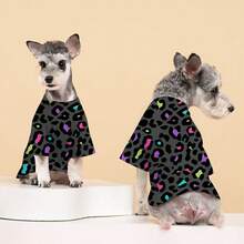 Vêtements pour chien en deux pièces imprimé léopard - Pour Teddy, Spitz nain, Corgi, Bichon, races petites/moyennes, doux et à la mode - BW-15 - Voir 7