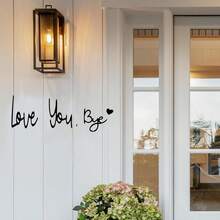 5-Piece "Love You Bye" Door Sign Set, Vintage Bohemian Style Wall Art, Heart-Themed Decoration Of Love And Warmth, Perfect For Hallways, Entryways, Courtyards, Ideal Home Gift, A Thoughtful Choice For Family And Friends (Cardboard Packaging, Damage-Resistant)
