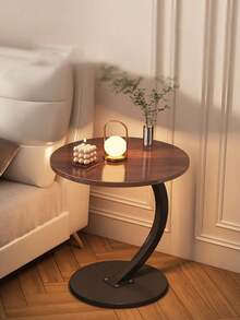 Mesa de Centro Popular mesa auxiliar/minimesa de café con estilo minimalista, con estantería de almacenamiento, mesa auxiliar de sofá móvil - Marrón - Ver 1