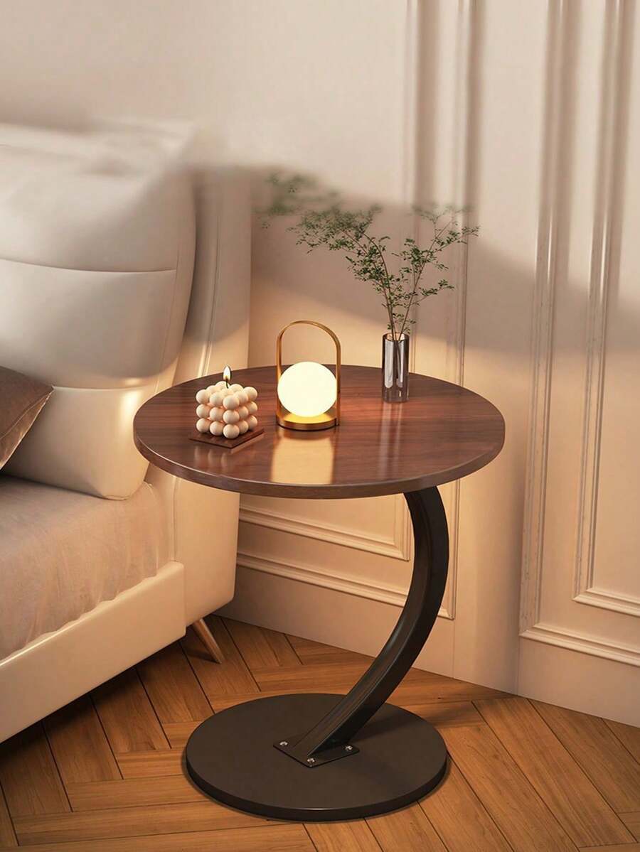 Mesa de Centro Popular mesa auxiliar/minimesa de café con estilo minimalista, con estantería de almacenamiento, mesa auxiliar de sofá móvil - Marrón - Ver 1