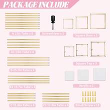 3 pièces Socle cylindrique, support cylindrique en métal doré carré pour fleurs de fête, socle d'exposition, table cylindrique, décoration de fête d'anniversaire pour vase - Multicolore - Voir 10