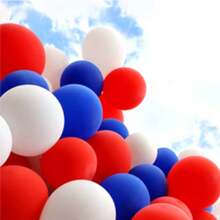 112pcs DIY Red White Blue Latex Balloon Arch, Suitable For Sports Events, Birthday Parties, Weddings, Anniversaries, Bridal Showers, Graduations, Christenings, Carnivals, Gifts, Gender Reveal Parties, Festivals, Hawaiian Photography, Mother's Day And More - Multicolor - View 10