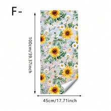 1/6 Roll Privacy Window Film, Static Cling 3D Rainbow Effect Floral Sunflower Pattern, No Glue, UV Blocking Heat Insulation, Suitable For Home, Bedroom, Kitchen, Colored Glass Decor - Multicolor - View 13