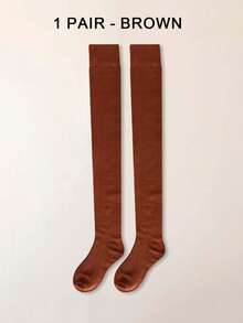 1/2/3/4/5双装女士保暖过膝袜，加厚保暖大腿袜，及膝袜，舒适秋冬家居袜