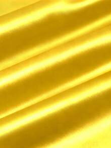 女士缎面翻领长袖衬衫，垂坠质感，专业工作服 - 黃色 - 查看 3