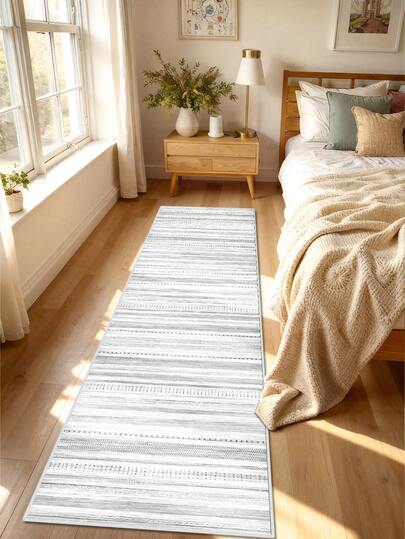 1 PIEZA Alfombra de color gris claro, estilo retro europeo, base de gelatina de falso cachemira de 1000 g/m², con respaldo antideslizante, alfombra de área, tapete para sala de estar, alfombra para dormitorio, lavable a máquina de pelo bajo, para cocina, pasillo, comedor, oficina, para todo el año