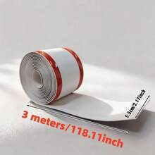 1条3米/118.11英寸自粘PVC地板电线盖板/理线条 - 电线保护器和线缆管理解决方案，防止绊倒，适用于地板、墙壁和桌面，隐形电线隐藏托盘，用于电线覆盖和布线。