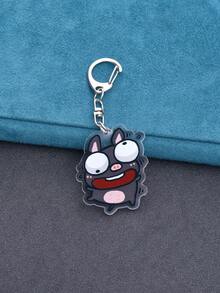 1pc Cute Cartoon Keychain, Creative Design Pendant, Student Backpack Gift, Cultural Creative Hanging Ornament, Lovely Gift, Keychain - Multicolor - View 13