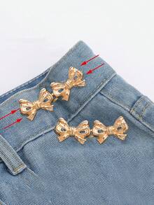 Women's Practical Waist Tightener Buckle Pants Pins Chic Removable Buttons Functional Clips For Jeans And Pants - Vàng - Xem 2