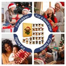 Bulldog Ornaments Countdown Calendar 24-Day Cute Acrylic 2D Pendants Cistmas Calendar Pendant Holiday Ornament Set with 24 Pieces for Birthday Holiday Offices Car Home Room Classroom School - atributo único - Ver 5