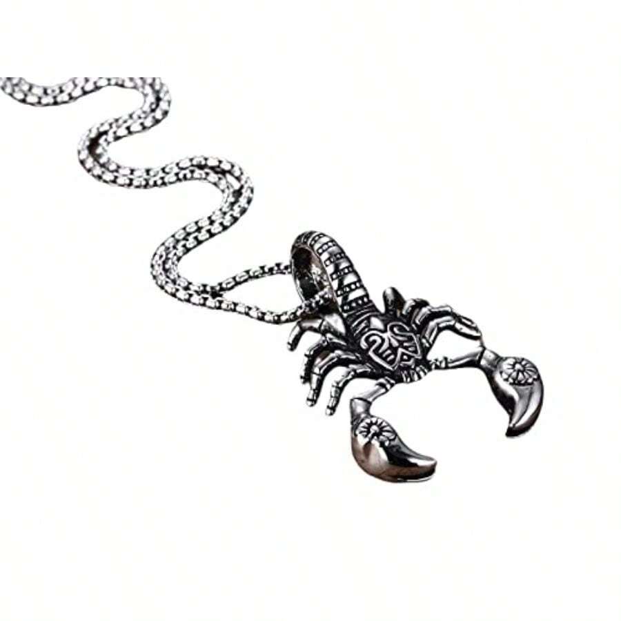 GYJ Cadena Collar Dije Escorpion Alacran Acero Inoxidable82 - como en la foto - Ver 1