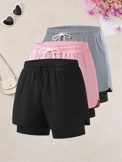 女士户外两件套短裤套装，带抽绳腰带，适合徒步旅行、办公室、派对和其他场合。