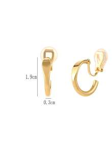 1 para modnych płaskich okrągłych miedzianych kolczyków dla kobiet, kolczyki na klipsy, eleganckie i wyszczuplające, odpowiednie do noszenia na co dzień, prezent świąteczny