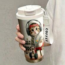 1pc, 530ML Cup , There Are Many Different Styles To Choose From Stylish And Personalized, It Has A Rope Handle For Portability, Suitable For Home, Office, And Daily Travel. Portable Can Hold Both Hot And Cold Beverages. - Multicolor - View 7