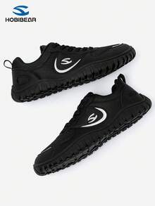 HOBIBEAR 新款男士训练鞋、健步鞋、跑步鞋，宽鞋头，软底，舒适 - 黑色 - 查看 3