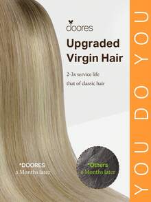 DOORES 50g 20pcs Tape In Hair Extensions 100% Real Human Remy Hair, Heat Friendly & Colorable Seamless Tape Adhesive Straight Skin Weft Tapeins For Thin Hair Woman Add Volume & Length, Easy To Apply Hair Transformation, Holds Up Well For Cosplay, Daily Use, Graduation, Anniversary, Holiday Hairstyles - S9/60 - View 3