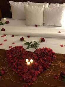 2000pcs Artificial Silk Rose Petals Decor, Red Rose Petals, Suitable For Wedding Decoration, Valentine's Day Decor, Gift Box Filler, Proposal, Room Aisle Decor, Holiday Decoration