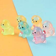 10/30/50pcs DIY Mini Puppies, Luminous Mini Resin Puppies, Mini Toys, Small Animals That Glow In The Dark, Suitable For Holiday Gifts, Sock Gifts, Party Gifts, Prank Games, Landscape Gardens - Multicolor - View 6