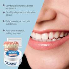 1 Set Soft Silicone Denture Reline Kit, Silicone Relining Denture Set, Upper & Lower Veneers, Comfortable Fit, Easy And Convenient, Suitable For Men & Women Use - trắng - Xem 5