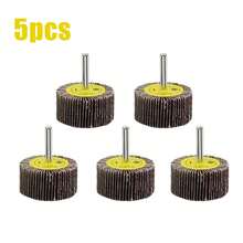 Diámetro 80      Accesorios de 6mm, herramienta rotativa, pulido, papel de lija, cabezal de rueda de aleta con mandril para taladro rotativo QIZ4 - 20 mm-10 piezas - Ver 4