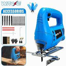 Wanse Sierra Caladora Eléctrica Profesional De Corte 800w Con 20 Accesorios Porta Cuchilla Sierra Para Madera/metal/plástico,sierra para madera/caladora craftsmandiseño de placa base de aluminio, adecuada para carpintería y corte de metales - Azul Marino - Ver 7