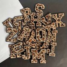 A-Z English Letter Patches, Leopard Print Embroidered Iron-On Stickers, Suitable For Clothing, DIY Name Apparel - Leopard - View 3