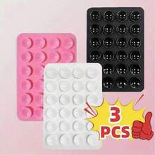 Bộ 3 giá đỡ điện thoại silicon với cốc hút hai mặt, lực hút mạnh, thích hợp cho chụp ảnh tự sướng/quay video, rảnh tay, tương thích với tất cả các điện thoại thông minh, quà tặng lý tưởng, tay cầm điện thoại dễ thương, hỗ trợ quay video, phụ kiện điện thoại thông minh - Quà tặng cho bạn bè/Quà tặng ngày lễ lý tưởng, tương thích với iPhone, điện thoại Android, quà tặng sinh nhật, quà tặng gia đình, quà tặng bạn bè, giá đỡ điện thoại phòng tắm, phụ kiện điện thoại, giá đỡ dính - Nhiều màu - Xem 27