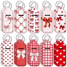 10/20pcs Bow Tie Lipstick Holder Keychain, Loose Lip Balm Holder Keychain, Valentine's Day Birthday Party Small Gift - Multicolor - View 2