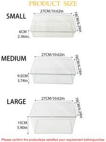 1pc/2pcs/Large Transparent Rectangular Desktop Storage Box, Bedroom Dresser Cosmetics Storage Box, Emulsion Facial Mask Lipstick Perfume Makeup Brush Eye Shadow Finishing Storage Box, Large Capacity Transparent Box Household Storage Box, Home Decoration Storage Box, Christmas Thanksgiving Halloween Gift,Room Decorations, Vanity Accessories, Dressing Room Tools, Bathroom Organization. - Clear - View 3