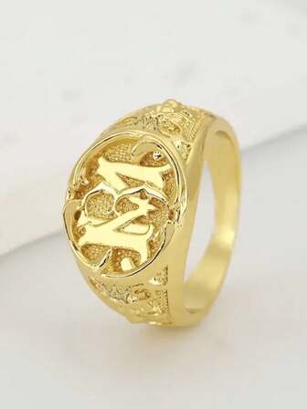 1 套奢华男士戒指 - 铜材质 - 时尚大气的商务设计 - 优雅、高品质、舒适 - 生日、订婚、周年纪念日的完美礼物（不含包装盒）