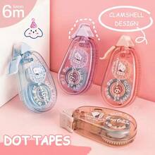 1-12Pcs Double-Sided Adhesive Dots Glue Tape, Acid Free & Archival-, DIY Scrapbooking Collage Photo Album School Stationery Supplies Roller Tape,Permanent Tape Roller Tape Runner, Perfect For Adhesive Tape Dispenser For Crafts And Scrapbooking - Multicolor - View 4