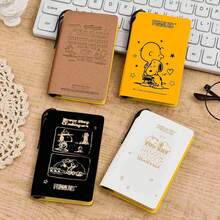 1pc Hot Selling Meiman Peanut Comics Cartoon Anime Periphery, Meiman Comes With A Pen Slot, Portable Small Notebook, High Appearance Homework Book, Student Specific Recording Homework, Portable Notebook, Small Gifts, Small Gifts For Friends And Family,New Year's Gift, Valentine's Day Gift, Easter Gift,Stochastic Style - Multicolor - View 3