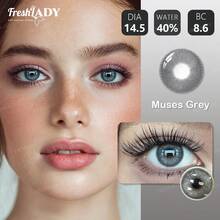 FRESH LADY Freshlady 14.50mm彩色隐形眼镜，2片装，年抛型，含水量40%，棕色/蓝色/灰色，柔软舒适，适合日常佩戴和派对妆容。 - 0 - 查看 14