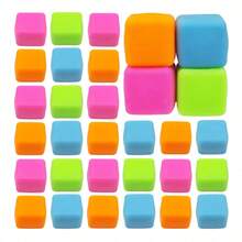 1/6/12pcs 2025 New Stress Cube Powder Ball Decompression Toy, TPR Slow Rebound Squeeze Toy, Stress Relief Toy - Birthday Gift, Christmas Gift, Perfect Gift, Collectible - Multicolor - View 6