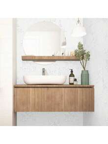 1 Rolle Rosen Muster Tapete, Abziehbare und selbstklebende Seidentapete mit Blumenmuster, abnehmbare selbstklebende geprägte Tapete, geeignet für Schlafzimmer, Badezimmer, Wohnzimmer, Heimdekoration - Weiss - Übersicht 5