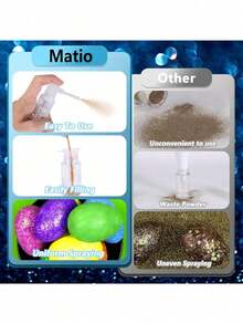 1pc Powder Spray Bottle, Travel Spray Bottle, Plastic Nail Glitter Kitchen Pepper Powder Portable Refillable Spray Bottle, Hair Glitter Powder Sprayer And Repackaging Spray - Clear - View 4