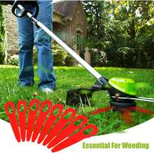 Grass Trimmer Blades Plastic Mower Replacement Blades Large Hole Diameter 12mm Small Hole Diameter 7mm Universal Grass Trimmer Parts Accessories(100pcs) - Red - View 8