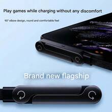 2-In-1 1.5M 240W Super Fast Charging Foldable Phone Stand With Braided Type-C Cable | Multi-Angle Adjustable Charger Cord For IPhone, IPad, Gaming & Multiple Devices - màu đen - Xem 7