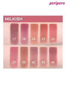 Peripera K-Beauty Ink 丝绒唇膏，显色度高，持久不脱色，轻盈质地，不含麸质，不含防腐剂，丝绒哑光唇膏，液体唇膏，顺滑易涂，持久显色，韩国化妆品 - #24 Milky Nude - 查看 11