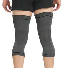 1 Paar Kniebandagen für Gewichtskapazität über 110 kg, hochelastische Kniebandagen mit rutschfester Unterstützung für übergewichtige/fettleibige Männer und Frauen, atmungsaktiv, für Basketball, Radfahren, Laufen, Fitnessstudio Zubehör - Dreiteilige Knieorthese - Übersicht 10