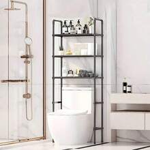 Personalized Bathroom Storage Rack Multi-Layer Space-Saving Organizer Rack Above Toilet - màu đen - Xem 7