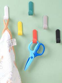 12/6/3pcs/Pack Adhesive Hooks, Coat Hooks, Adhesive Hangers, Wall Hooks, No Drill Hooks For Hanging Bags, Towels, Loofahs, Keys, Hats, Kitchen, Bathroom, Christmas, Valentine's Day, Decorations - Multicolor - View 2