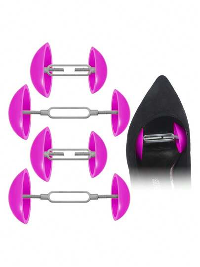 4pcs Adjustable Shoe Stretcher, Wide Shoe Tree, Plastic Shoe Expander Suitable For Leather Shoes, Flats, High Heels